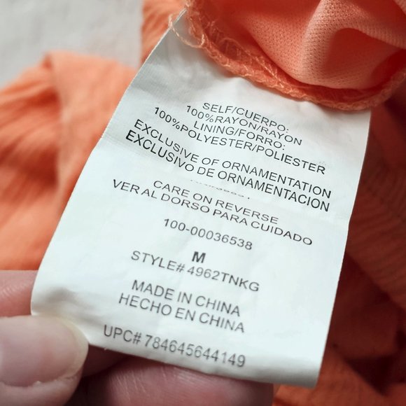 My Michelle Girl Orange Short Sleeve Romper Embroidery Style Detail M - Picture 5 of 6